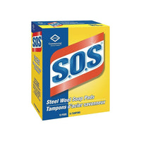 SOS ® Tampons savonneux Commercial Solutions, 18/pqt-Laine dâ€™acier avec savon