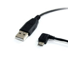 StarTech ® Câble Micro USB, A vers Micro B à angle gauche, 6 pi-Offre un libre accès à vos appareils Micro USB, à l’horizontale ou à la verticale, même pendant la charge