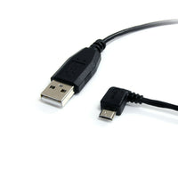 StarTech ® Câble Micro USB, A vers Micro B à angle gauche, 6 pi-Offre un libre accès à vos appareils Micro USB, à l’horizontale ou à la verticale, même pendant la charge