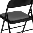 Flash Furniture - Chaise pliante en métal de série Hercules, noir, paq./4 (4BDF002BK)-Cadre en acier de calibre 18
