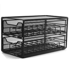 The Storage House - Tiroir de rangement à 2 niveaux pour 64 dosettes T-Disc, noir-Dimensions : 12,6 x 6,5 x 7,5 po