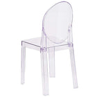 Nicer Furniture - chaise d'appoint fantôme de Louis XVI - 2 pièces - transparent-Conception fluide. Siège profilé. Empilable pour économiser de l'espace.