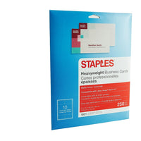 Staples Cartes professionnelles pour imprimante à jet d'encre, 2 po x 3 1/2 po, ivoire mat, paq./250-Papier épais