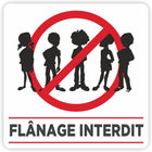 Eddie's - Pas de flânerie - autocollant de distanciation sociale, 7,50 "x 7,50", vinyle-Des graphiques et des messages faciles à comprendre