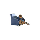 Uncaged Ergonomics STASH Chaise enfant pliante rembourrée avec rangement intégré, pouf (BLEU)-4