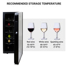 Koolatron - Cellier à vin thermoélectrique pour 12 bouteilles - Noir-Éclairage DEL intérieur n'émettant aucune chaleur 