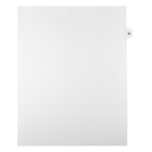 Markmaker - Intercalaires imprimes Legal, Blanc, 1/15th coupe, format lettre, sans trous, 25 tabs/PQT, 5 PQT/Boite, Numero 63-Intercalaires imprimes Legal