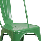 Flash Furniture – Chaise empilable pour l’intérieur et l’extérieur, métal, vert (CH31230GN)-Trous de drainage dans le siège