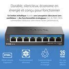 D-Link - Commutateur non géré multi-Gigabit 8 ports de D-Link-L'écoute IGMP optimise les flux de données multicast pour des applications gourmandes en bande passante