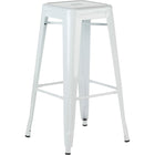 Plata Decor - Tolix 26"H Tabouret - Blanc - paquet de 2-Tabouret sans dossier