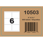 Labelcraft Products  - Étiquettes Zéro Déchet - 4" x 3,33"  - 900 Étiquettes-6 étiquettes par feuille, 150 feuilles