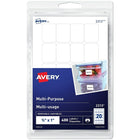 Avery - Étiquettes blanches amovibles, 3/4 po x 1 po, paquet de 400 (2313)-Les étiquettes amovibles permettent d’étiqueter des boîtes, des enveloppes, des paquets et autres, et de changer, réviser ou mettre à jour le contenu.