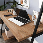 Sauder 43"W La Collection North Avenue Bureau - Finition Sindoori Mango-  Cadre en métal noir durable pour un style élevé