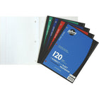 Hilroy - Cahier Neatbook®, 3 trous, 10,5 po X 8 po, 120 pages-Cahier à pages perforées, réglage de 7 mm avec marge, papier blanc, trois trous