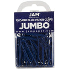JAM Paper – Trombones géants, bleu foncé, 5 paquets de 75, total de 375 (42186869g)-Longueur : 2 po