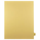 Markmaker - Intercalaires imprimes Legal, Chamois, 1/25th coupe, format lettre, sans trous, 25 tabs/PQT, 5 PQT/Boite, Numero 198-Intercalaires imprimes Legal