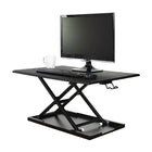 Convertisseur de bureau debout pneumatique Luxor - Noir-Bureau de table réglable pneumatique 