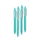 Poppin - Stylos Gel Luxe rétractables – 0,7 mm – encre bleue – paquet de 6-Les stylos gel de luxe turquoise à pointe rétractable Poppin sâ€harmonisent parfaitement avec tous produits turquoise Poppin