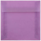 JAM Paper Enveloppes carrées de 6,5 x 6,5 po, lilas violet translucide, 50/paquet (241332378i)-Enveloppes carrées pour invitation