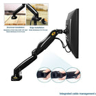 Support de bureau pour moniteur 17 à 27 po de North Bayou - F80-Rotation: 360 °