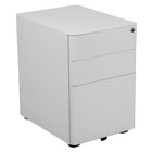 Flash Furniture Classeur à verrouillage Mobile à 3 tiroirs avec tiroir suspendu-blanc (HZCHPL01W)-Tiroirs à surface lisse avec poignées latérales
