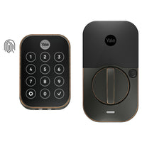 Yale - 450 Assure Lock 2 Touch avec Bluetooth - Sans clé - Bronze-Déverrouillez avec votre empreinte digitale avec une précision de 99 pourcent et un temps de reconnaissance inférieur à 0,5 seconde