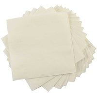 JAM Paper Serviettes à boissons - Petites - 5" x 5" - Ivoire - Paquet de 600 (5255620721b)-Serviettes cocktail en papier ivoire