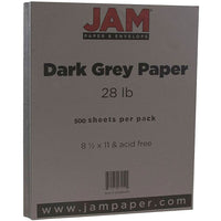 Jam Paper Papier texturé, 8 1/2 x 11 po, gris/gris, 500 feuilles/rame-Gris