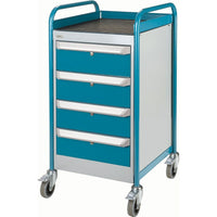 Kleton - Établis à un caisson, 4 tiroirs-Armoire en acier robuste avec cadre de tubes de 1 po