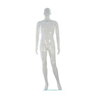 Mannequin homme, abstrait, brillant, deux bras droits, blanc (150550)-Mannequin homme abstrait sur papier glacé
