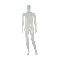 Mannequin homme, abstrait, brillant, deux bras droits, blanc (150550)-Mannequin homme abstrait sur papier glacé