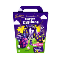 Cadbury Super Pack de Chasse aux œufs de Pâques-342g-Contient: 14 oeufs creux en chocolat au lait, 3 x mini-oeufs en -sachets, 3 mini lapins