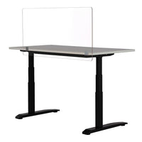 Panneau de confidentialité et de bien-être de bureau - 47,5 "L x 23,5" H - Transparent-Aide à réduire l'exposition aux gouttelettes et à l'humidité produites par les éternuements, la toux et la parole