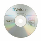 Verbatim - CD-RW 700 Mo 4X-12X haute vitesse surface avec identification de la marque - paquet de 10-Vitesse de lecture/d'ecriture/d'enregistrement: Compatibilite de reecriture ultra-rapide certifiee de 4X à 12X