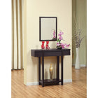 Brassex – Table console 10341 avec tiroir de rangement, 36 x 11 x 34 (po), cerisier foncé-Tiroir de rangement