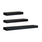 Nexxt – Tablettes murales Maine, ensemble de 3, profondeur de 5 po, longueur de 12, 16 et 24 po, noir-Capacité de mesure et de poids: la petite étagère flottante mesure 24 "L x 5" W x 1,5 "H et peut supporter jusqu'à 5 livres, la moyenne mesure 16" L x 5 "W x 1,5" H et peut supporter jusqu'à 8 livres, et le grand mesure 12 "L x 5" W x 1,5 "H dans les dimensions et peut supporter jusqu'à 10 livres