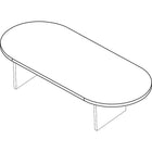 Office Star - Table de conférence ovale de la collection Napa, 95 po, fini ceri-Surfaces laminées thermoliées résistant aux égratignures