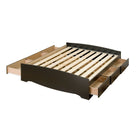 PrepacMC – Grand lit de rangement matelot à 6 tiroirs, 63 po, fini noir-Fini noir, composite de bois stratifié et MDF pour plus de durabilité