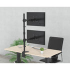 ShoppingAll - Support sur pied entièrement réglable pour deux écrans - noir-6