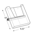 Azar Displays – Tablette latérale pour brochures, 10 x 9,25 po (300270)-Dimensions : 10 haut. x 9,25 larg. (po)