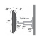 Techly - Support mural ultra mince avec niveau, 40 à 65 po-Bras aux motifs décoratifs