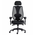 Gry Mattr + ergoCentric - Fauteuil de bureau sCentric - noir-Mécanisme de basculement synchronisé avec réglage de la hauteur de l'assise et du dossier, de la tension du ressort, de la profondeur de l'assise et mode berçant