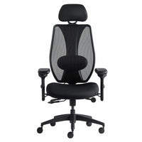 Gry Mattr + ergoCentric - Fauteuil de bureau sCentric - noir-Mécanisme de basculement synchronisé avec réglage de la hauteur de l'assise et du dossier, de la tension du ressort, de la profondeur de l'assise et mode berçant