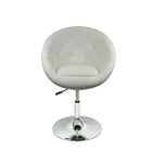 Nicer Furniture - tabouret de meuble-lavabo rond - blanc-Rembourrage en similicuir de la plus haute qualité