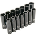 Dynamic Tools – Ensemble de 14 douilles 6 pans profondes, à prise de 1/2 po, pour clés à chocs métriques 10 mm à 23 mm-Contient : 10, 11, 12, 13, 14, 15, 16, 17, 18, 19, 20, 21, 22, 23 mm