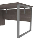 Bestar Aquarius Bureau avec un caisson - Gris Écorce et Blanc-66" (W) x 29.5" (D) x 29.6" (H)