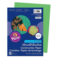 Papier de construction Pacon SunWorks, 9" x 12", vert vif, 500 feuilles-Papier de construction à grammage élevé