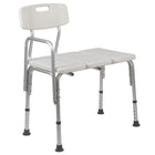 Flash Furniture Banc De Transfert De Bain Et Douche Réglable série HERCULES-Blanc (DCHY3510LWH)-Le bras latéral équilibre l'utilisateur en se levant ou en s'asseyant