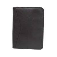Ashlin® Portfolio avec fermeture à glissière Copperfield. Poche intérieure à soufflets. Format de 8,5 po x 11 po, noir-Ce padfolio de direction de style classique avec fermeture à glissière accueille un bloc-notes réglé de format lettre, une pochette pour cartes, une pochette à fenêtre pour cartes d'identité, un porte-stylo et deux fentes pour dossiers pour les notes importantes et les documents de format lettre.