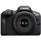Canon - EOS R100 Caméra sans miroir avec objectif 18-45 mm-La caméra est équipée d'un capteur d'image CMOS (APS-C) de 24,1 millions de pixels et d'un processeur d'images DIGIC 8